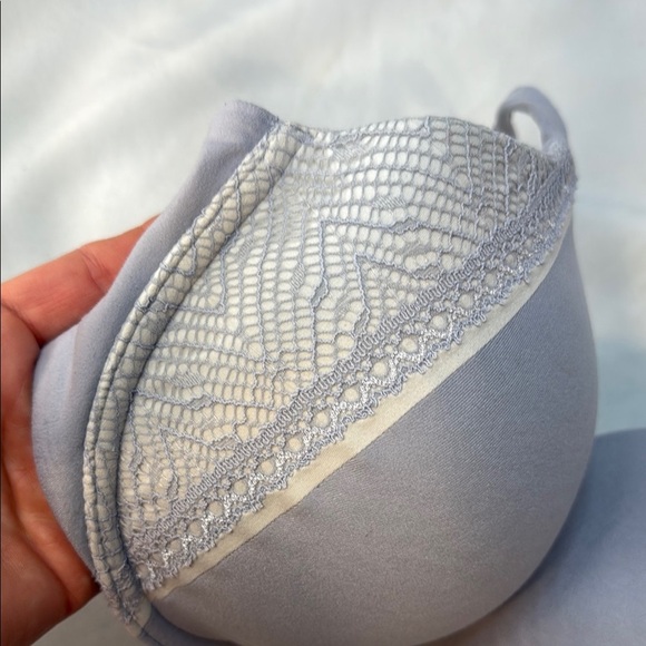 VS Body by Victoria, lined perfect coverage, periwinkle blue & lace, Size 34DD - Picture 7 of 14